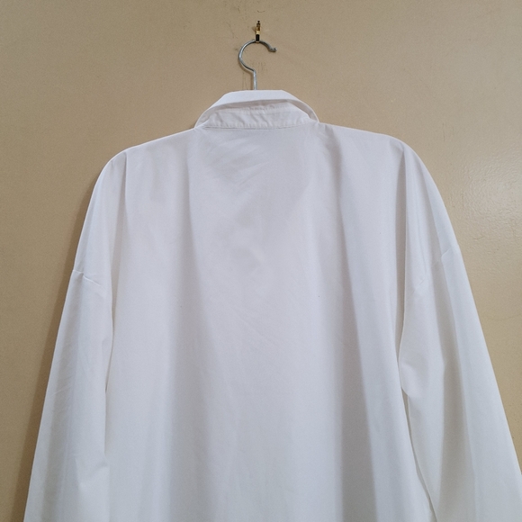 Mare MareAnthropologie White Button Down Pockets  Midi Shirt Dress Sz XL - Picture 4 of 9